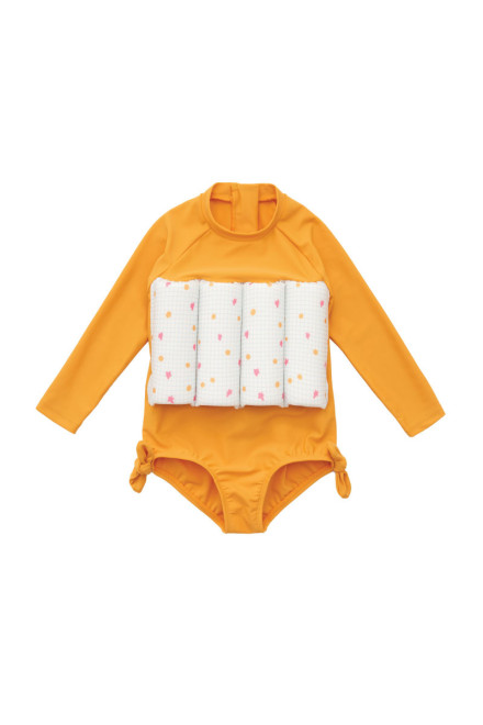 Summer Wonderland Leotard Long Sleeves Floatsuit - Marigold Yellow