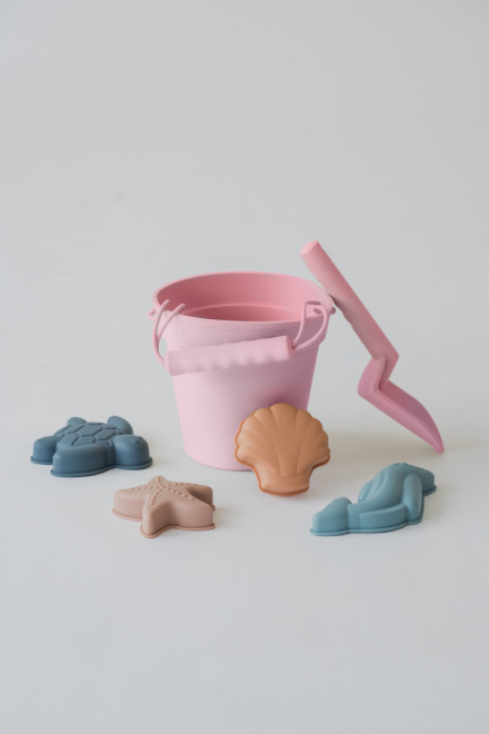 Silicone Beach Bucket - Pink Pearl