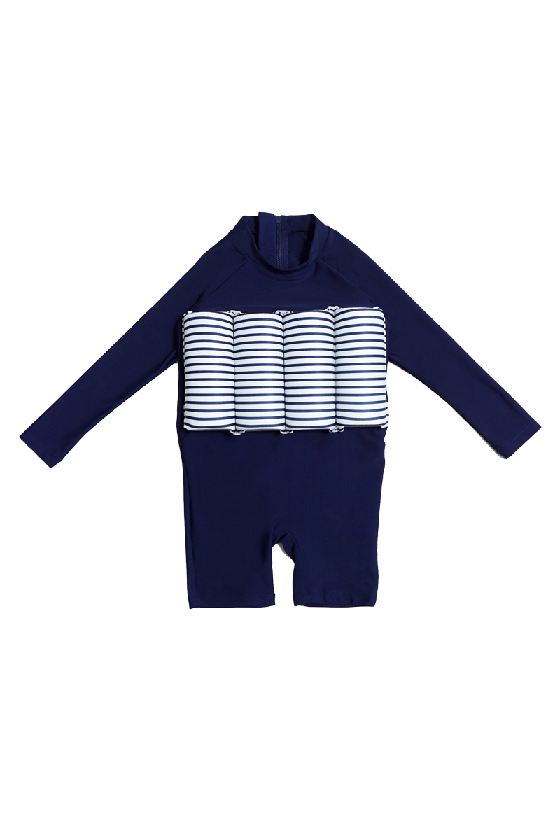 Stripes & Blooms Diving Long Sleeves Floatsuit