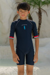 Bleu Marine Long Sleeve Diving Unisex Baju Renang Anak