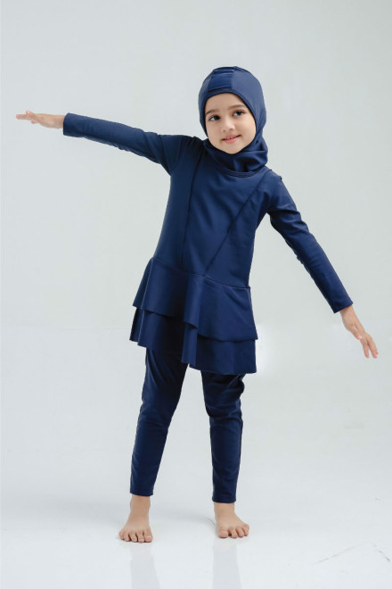 Lee Vierra Layla Burqini Kids Baju Renang Muslim Anak - Navy
